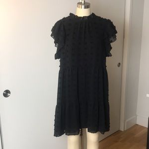 Black Tiered Mini Dress Size XL